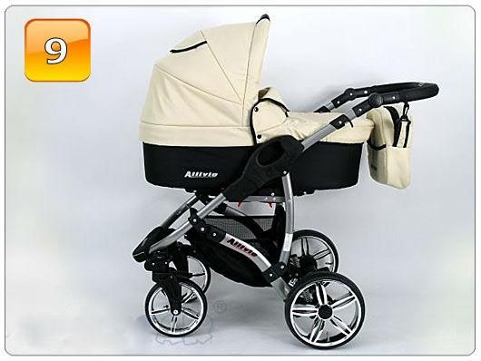 Barnvagn,Liggdel + Bilbarnstol + Sittdel - 3in1 ALLIVIO