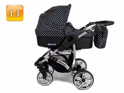 Barnvagn,Liggdel + Bilbarnstol + Sittdel - 3in1 ALLIVIO