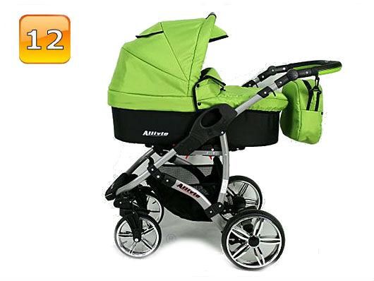 Barnvagn,Liggdel + Bilbarnstol + Sittdel - 3in1 ALLIVIO
