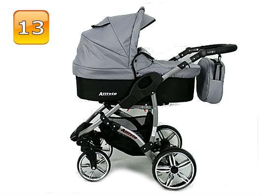 Barnvagn,Liggdel + Bilbarnstol + Sittdel - 3in1 ALLIVIO