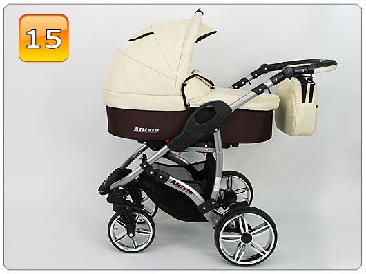 Barnvagn,Liggdel + Bilbarnstol + Sittdel - 3in1 ALLIVIO