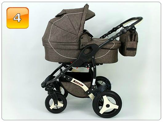 Barnvagn,Liggdel + Bilbarnstol + Sittdel - 3in1 ALLIVIO II