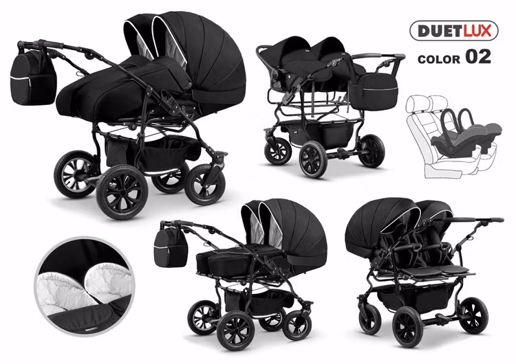 Syskonbarnvagn 6in1 DUET LUX TWIN