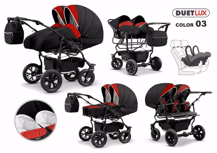 Syskonbarnvagn 6in1 DUET LUX TWIN
