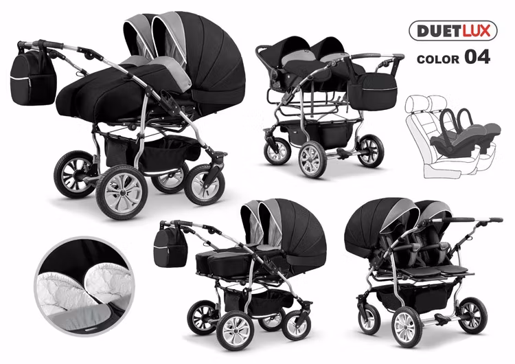 Syskonbarnvagn 6in1 DUET LUX TWIN