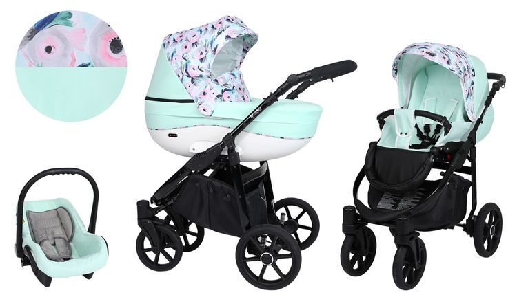 Barnvagn,Liggdel + Bilbarnstol + Sittdel - 3in1 Master