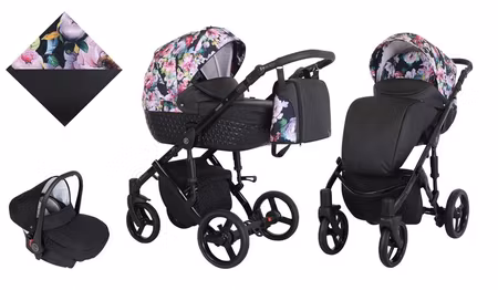 Barnvagn,Liggdel + Bilbarnstol + Sittdel - 3in1 Tiaro