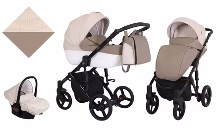 Barnvagn,Liggdel + Bilbarnstol + Sittdel - 3in1 Tiaro