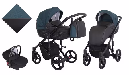 Barnvagn,Liggdel + Bilbarnstol + Sittdel - 3in1 Tiaro