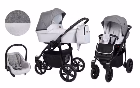 Barnvagn,Liggdel + Bilbarnstol + Sittdel - 3in1 Verino