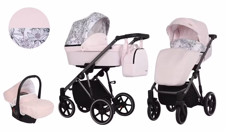 Barnvagn,Liggdel + Bilbarnstol + Sittdel - 3in1 Molto