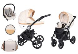 Barnvagn,Liggdel + Bilbarnstol + Sittdel - 3in1 Mila