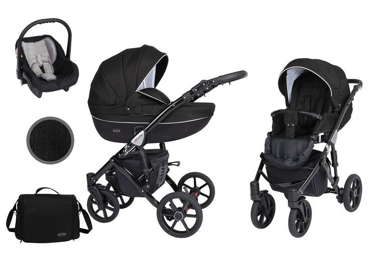 Barnvagn,Liggdel + Bilbarnstol + Sittdel - 3in1 Mila