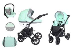 Barnvagn,Liggdel + Bilbarnstol + Sittdel - 3in1 Mila