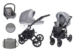 Barnvagn,Liggdel + Bilbarnstol + Sittdel - 3in1 Mila