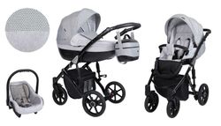 Barnvagn,Liggdel + Bilbarnstol + Sittdel - 3in1 Lavado