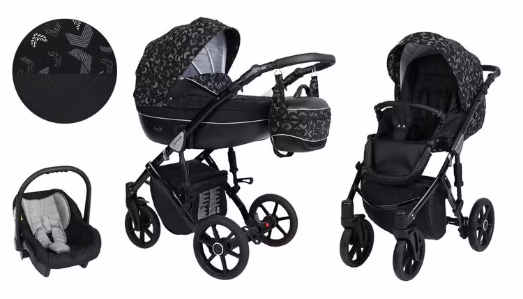 Barnvagn,Liggdel + Bilbarnstol + Sittdel - 3in1 Lavado