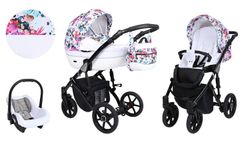 Barnvagn,Liggdel + Bilbarnstol + Sittdel - 3in1 Lavado