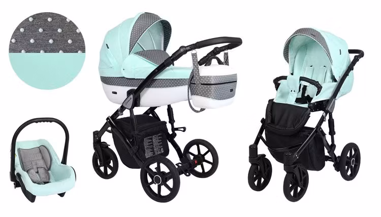 Barnvagn,Liggdel + Bilbarnstol + Sittdel - 3in1 Lavado