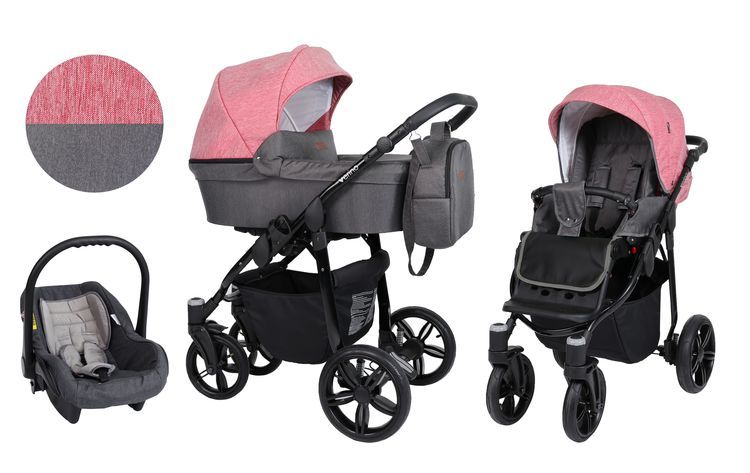 Barnvagn,Liggdel + Bilbarnstol + Sittdel - 3in1 Verino