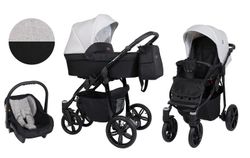 Barnvagn,Liggdel + Bilbarnstol + Sittdel - 3in1 Verino