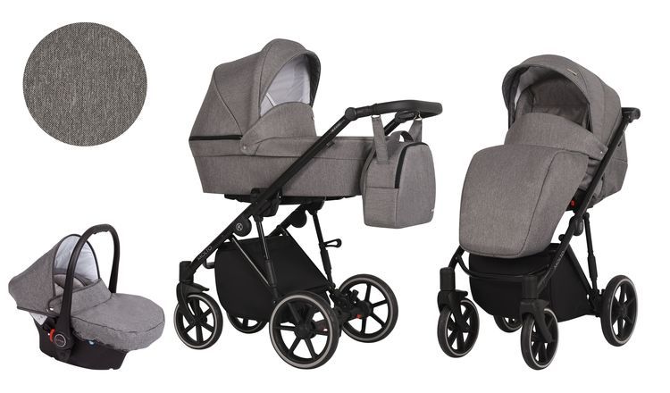 Barnvagn,Liggdel + Bilbarnstol + Sittdel - 3in1 Molto