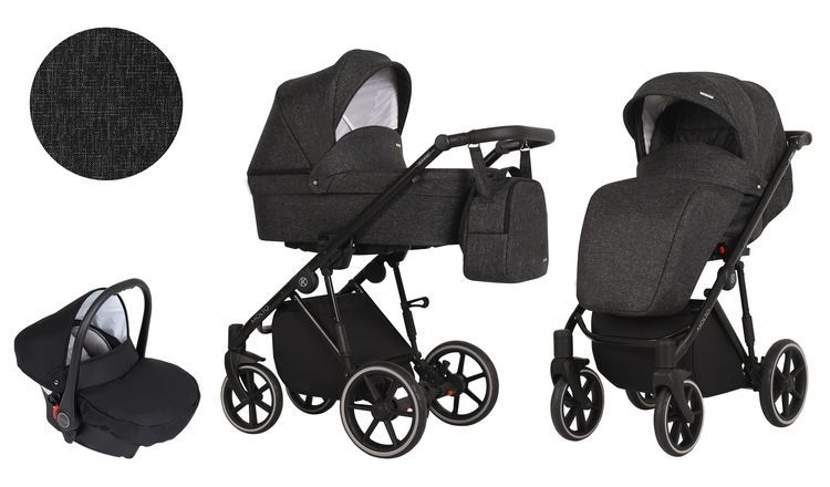 Barnvagn,Liggdel + Bilbarnstol + Sittdel - 3in1 Molto