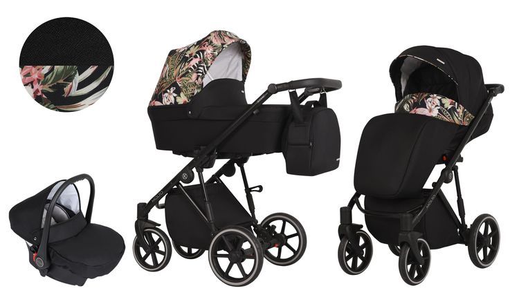 Barnvagn,Liggdel + Bilbarnstol + Sittdel - 3in1 Molto