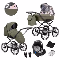 Barnvagn,Liggdel + Bilbarnstol + Sittdel - 3in1 Romantic
