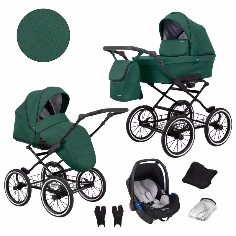 Barnvagn,Liggdel + Bilbarnstol + Sittdel - 3in1 Romantic
