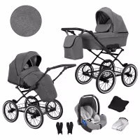 Barnvagn,Liggdel + Bilbarnstol + Sittdel - 3in1 Romantic