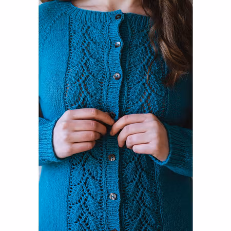 92611 Höstanemon - damkofta med spetsmönster