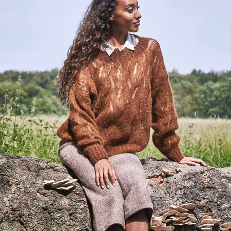 Sweater med våghålmönster  894193