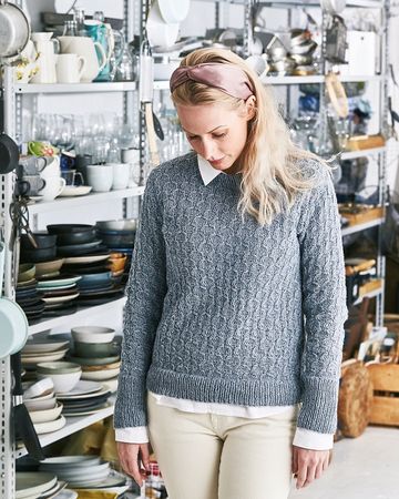 Jumper med flätmönster 899030