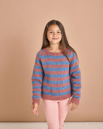 Raglan tröja med ränder till barn 896292