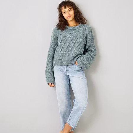 Oversize sweater med struktur 8962105