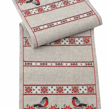 Domherrar med julbård - löpare