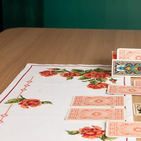 Rosor i dova färger - löpare