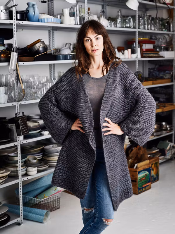 1632  Klara - rätstickad kimono