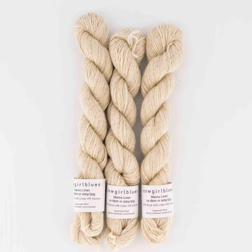 Merino Linen solid hand-dyed