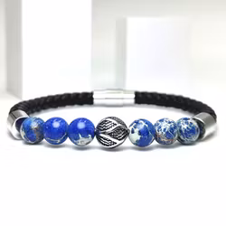 Iceage Leather Leather Pärlarmband Herr - SWEVALI