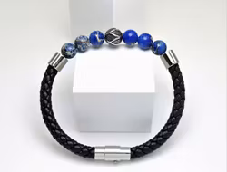 Iceage Leather Leather Pärlarmband Herr - SWEVALI