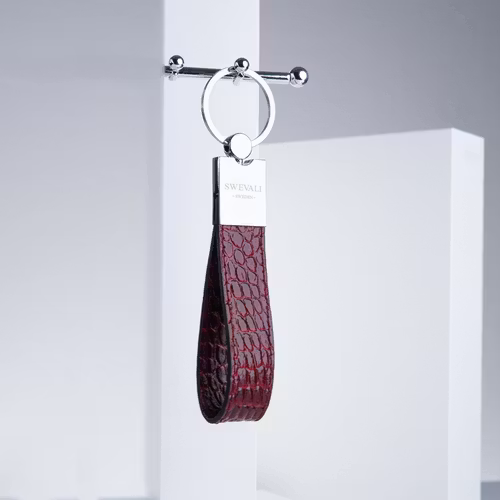 Leather Key Holder "Coco Carmine" The Key - SWEVALI