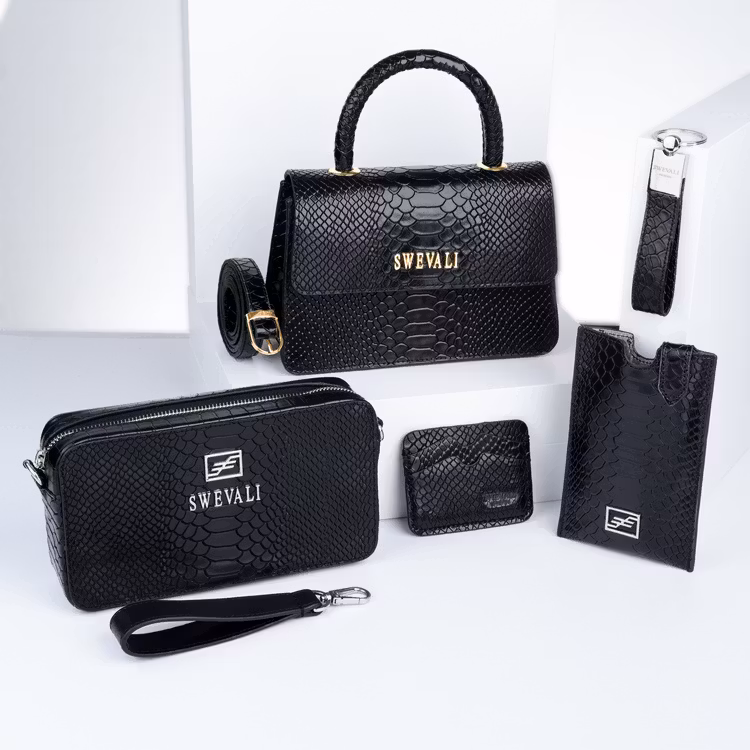 Luxury Leather Bags Set “Sneaky Lyx Trace” - SWEVALI