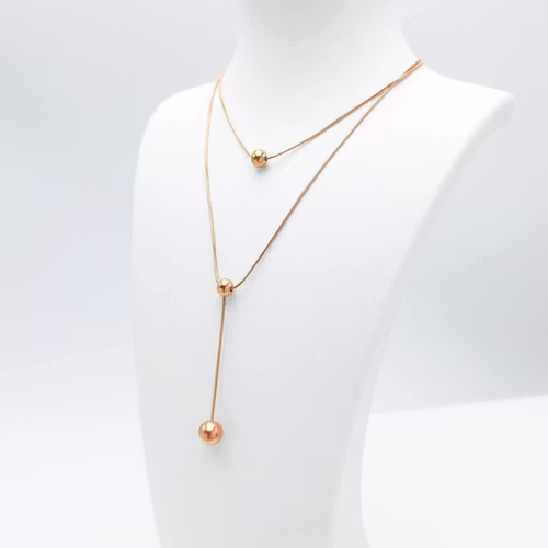 Prestige Beauty Orbits Rose Gold Halsband - SWEVALI