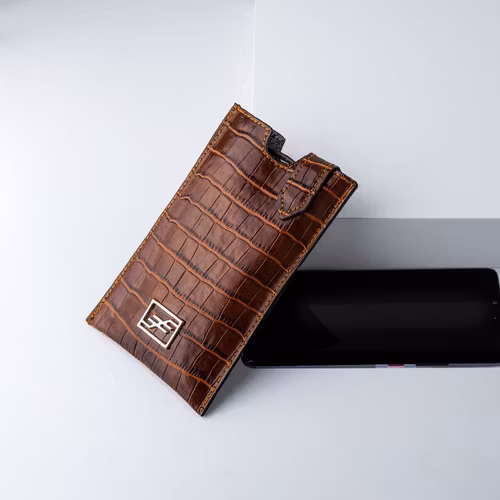 Leather Sling Phone Pouch "Coco Sahara" The Daily - SWEVALI