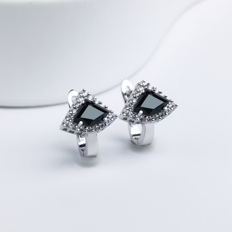 1 - Deep Orchid Stone Silver Örhänge 925 Modern and trendy earings and women jewelry and accessories