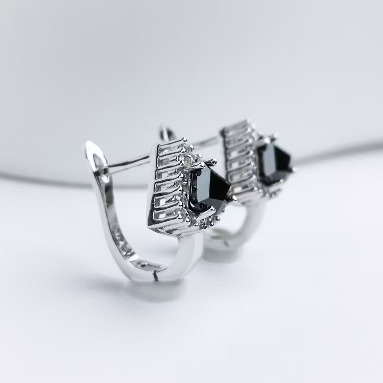 2 - Deep Orchid Stone Silver Örhänge 925 Modern and trendy earings and women jewelry and accessories