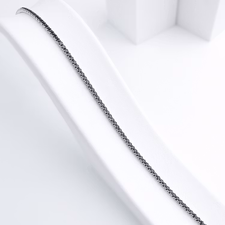 Diamond Black Legacy Silver Armband 925 äkta silver, modern silver armband 1