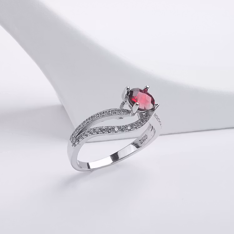 1- Seductive Carmine Silver Ring 925 Modern and trendy Silver Rings and women jewelry and accessories from SWEVALI fashion Sweden